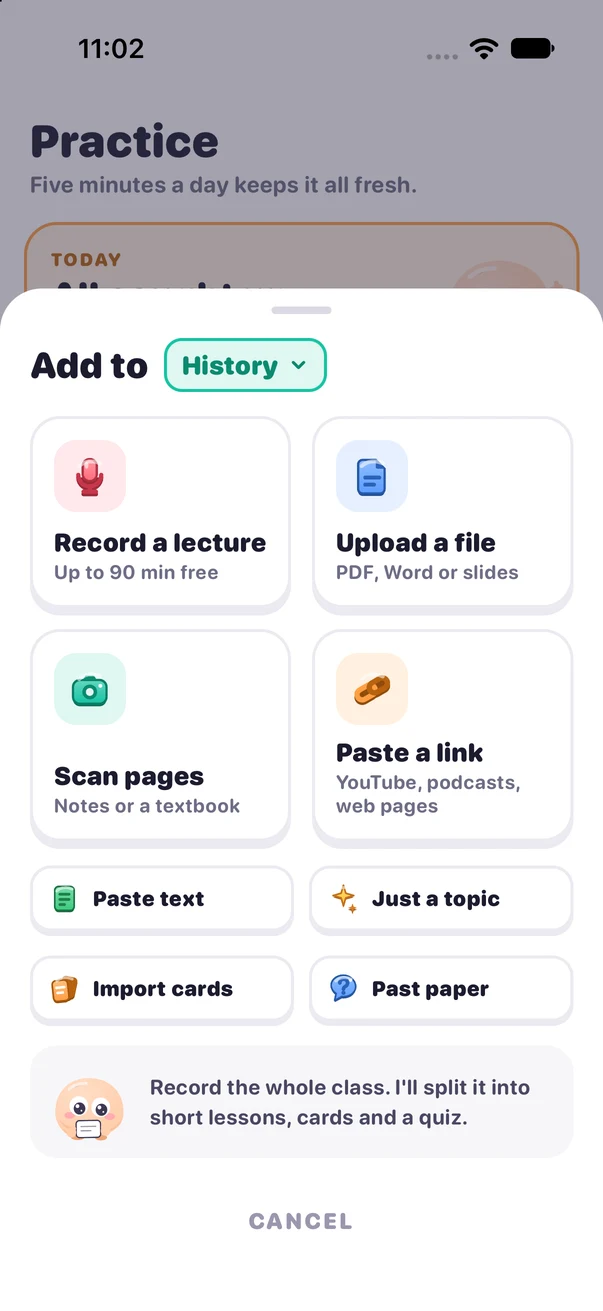 Ways to add material in Vocory