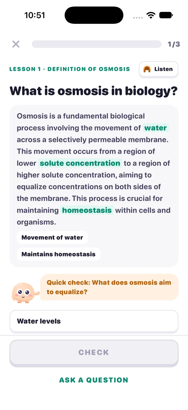 A Vocory lesson about osmosis