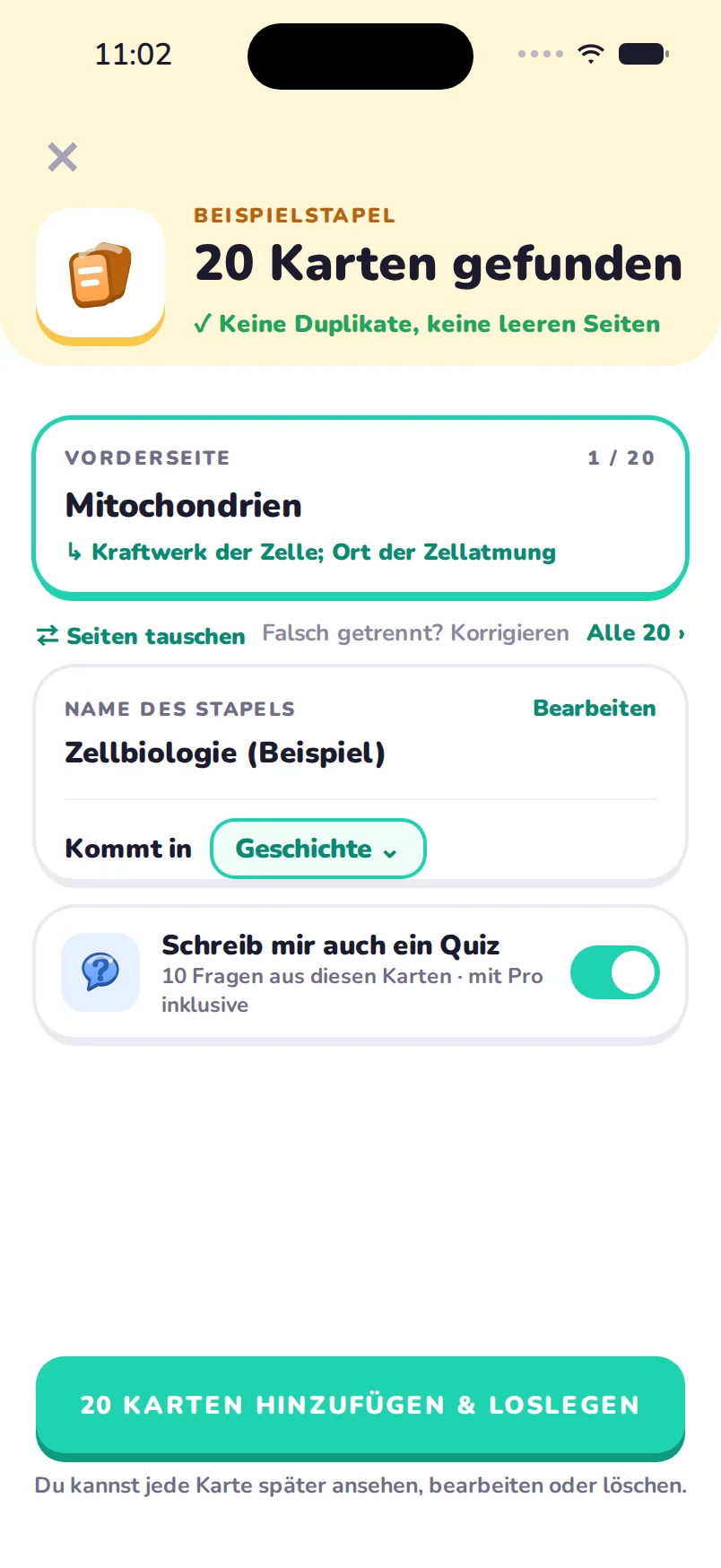 Karteikarten