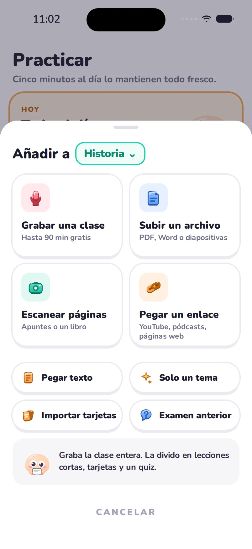 Exámenes anteriores