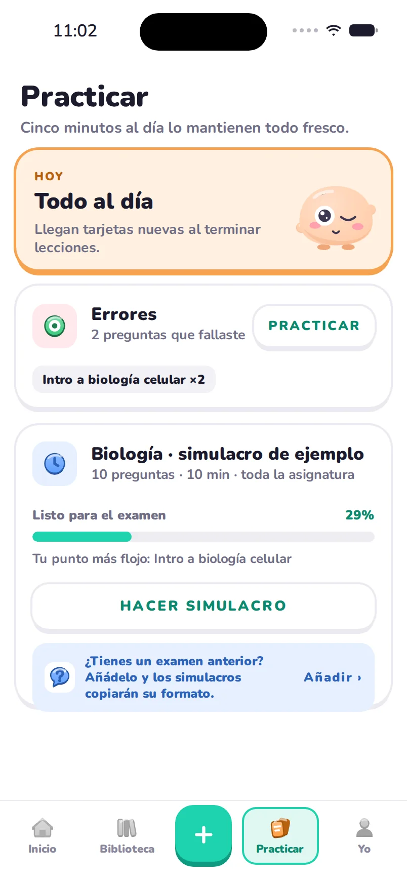 Tests de práctica