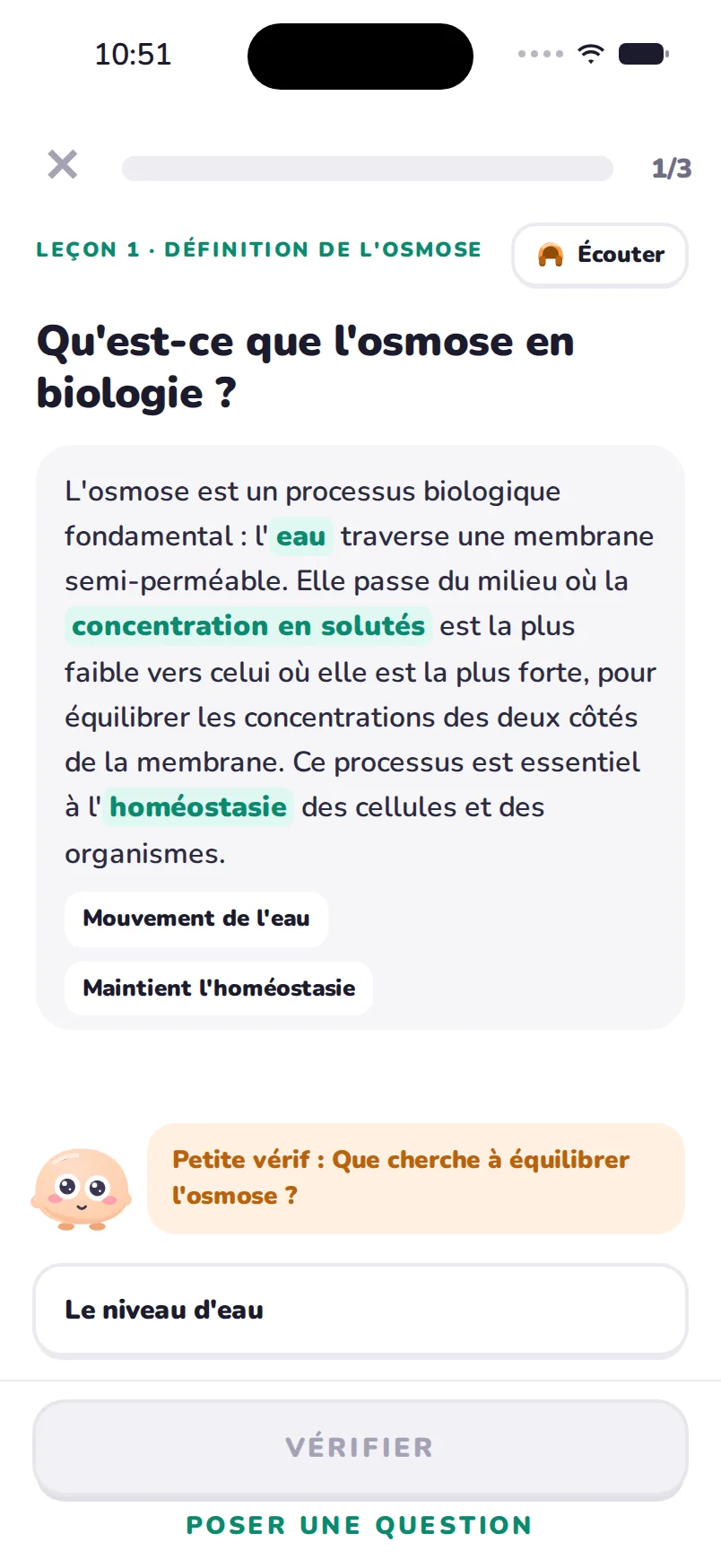 Des leçons courtes qui suivent ton cours